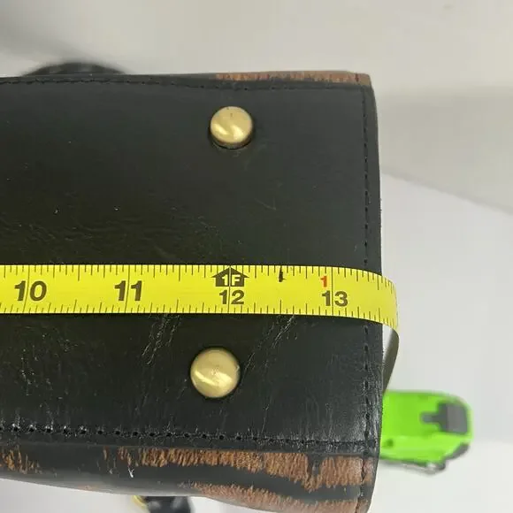 Patricia Nash Leather Primrose Satchel Handbag Animal Print Tiger Crossbody NEW - Picture 15 of 16